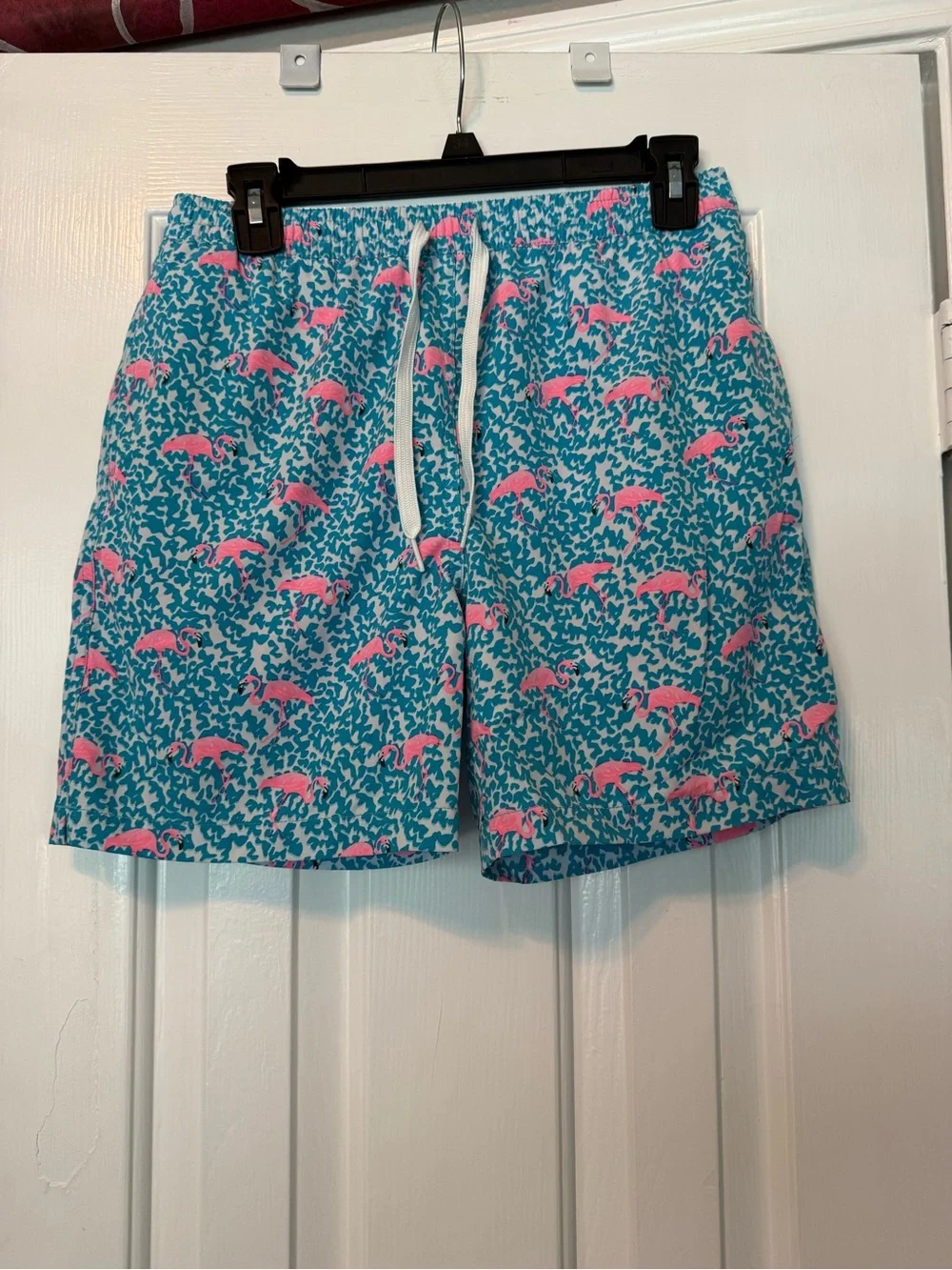 🦩 Chubbies Flamingo Swim Trunks Bundle | Youth Large (14/16) | Matching Pink Tee